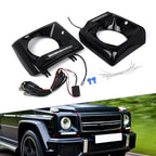 Daytime Running Lights Bezel Glossy Black for Benz G-Class (1990-2018)