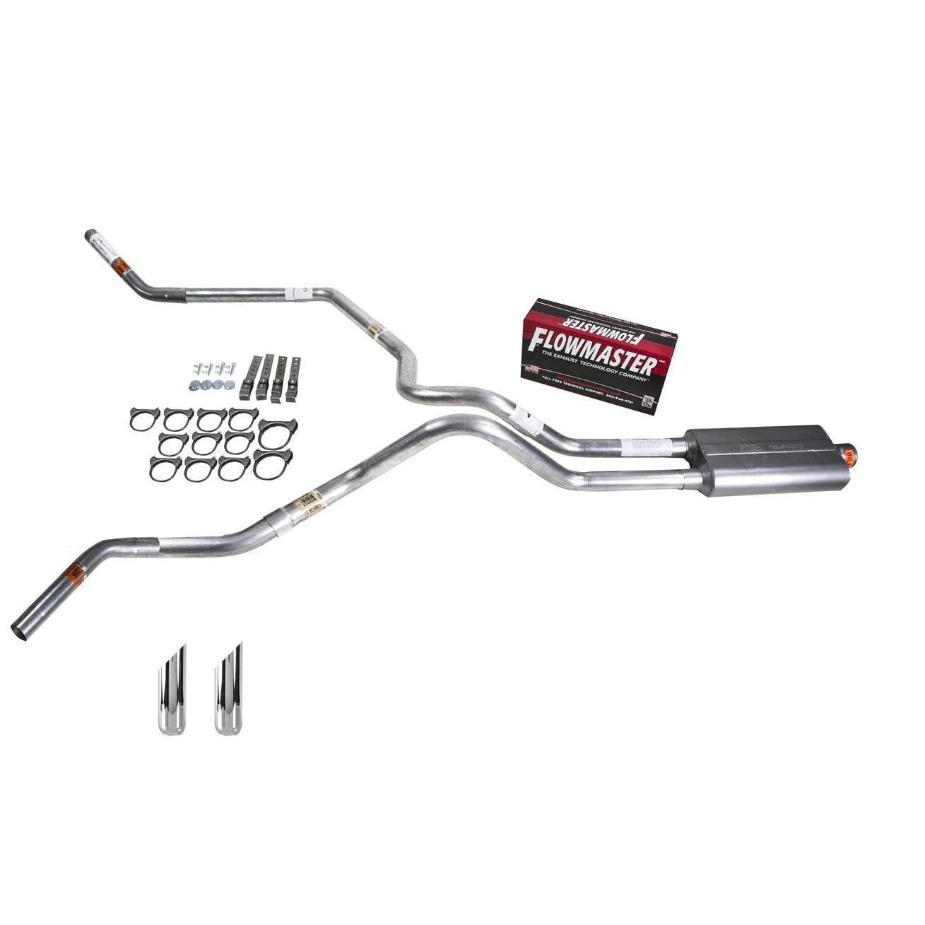 Dual Exhaust Pipe for Silverado 1988-1995 (2.5" Flowmaster Corner Exit)