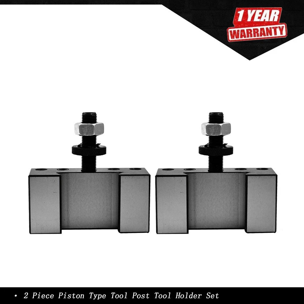 Set of 2 Quick Change Turning Tool Holders for 6-12" Lathe
