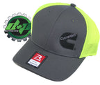Cummins Trucker Hat for Richardson (Charcoal Gray Yellow, Flex Fit LG/XL)