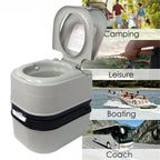 Portable Toilet 24L 6.3 Gallon for Camping Travel Piston Pump Commode