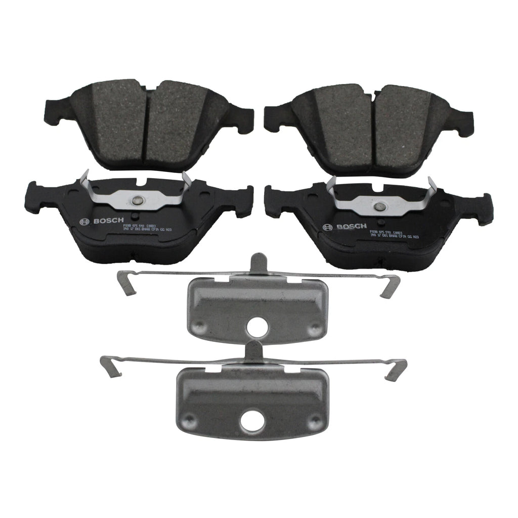 Set of 4 Bosch QuietCast Front Ceramic Brake Pads for BMW E82 E60 E63 E64 E66 E89 E90 (2007–2013)