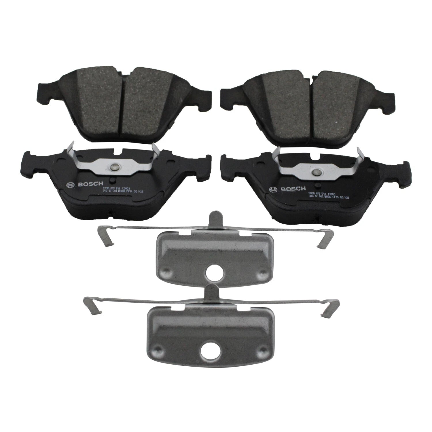 Set of 4 Bosch QuietCast Front Ceramic Brake Pads for BMW E82 E60 E63 E64 E66 E89 E90 (2007–2013)
