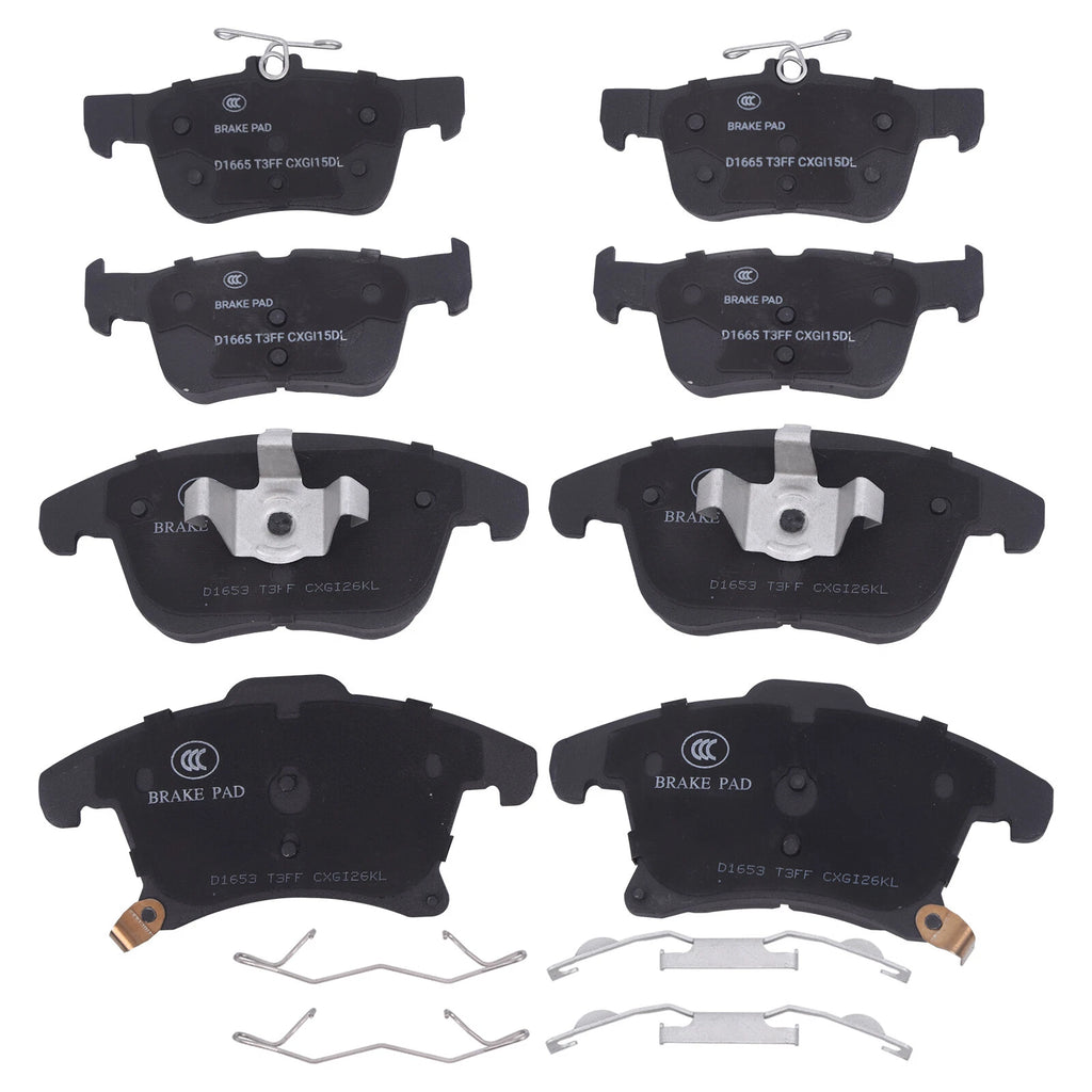 Set of 4 Brake Pads for Ford Fusion Lincoln MKZ (2013–2016)