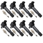 Pack of 8 Ignition Coils + Spark Plugs for Volvo S80 XC90 (2005–2010) UF574