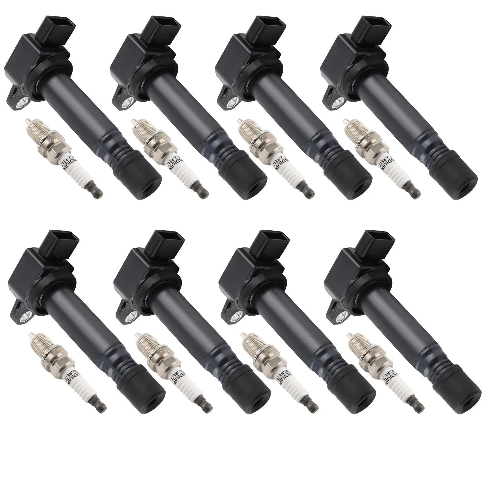 Pack of 8 Ignition Coils + Spark Plugs for Volvo S80 XC90 (2005–2010) UF574