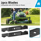 2X Blades for MTD Ride On Mowers 38" 6 Point (742-0654)