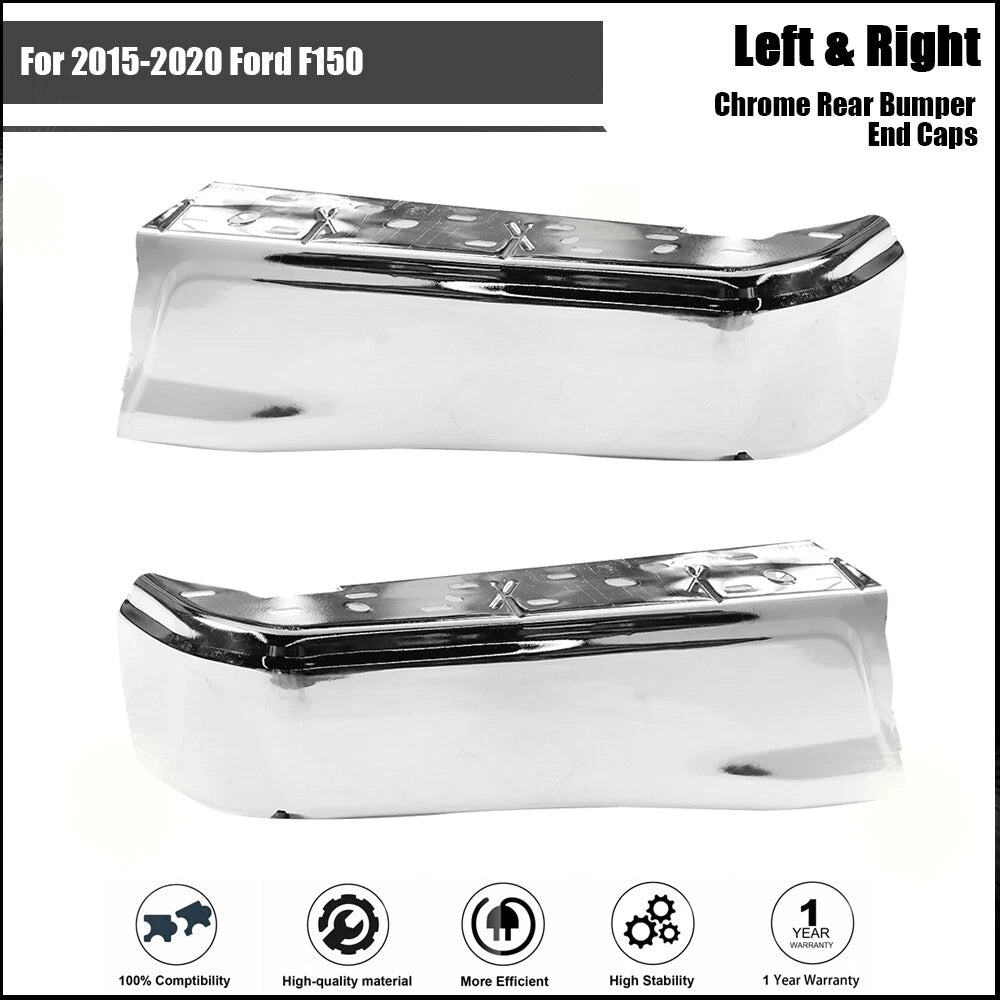 Chrome Rear Bumper Ends for Ford F150 (2015â2020) Left Right