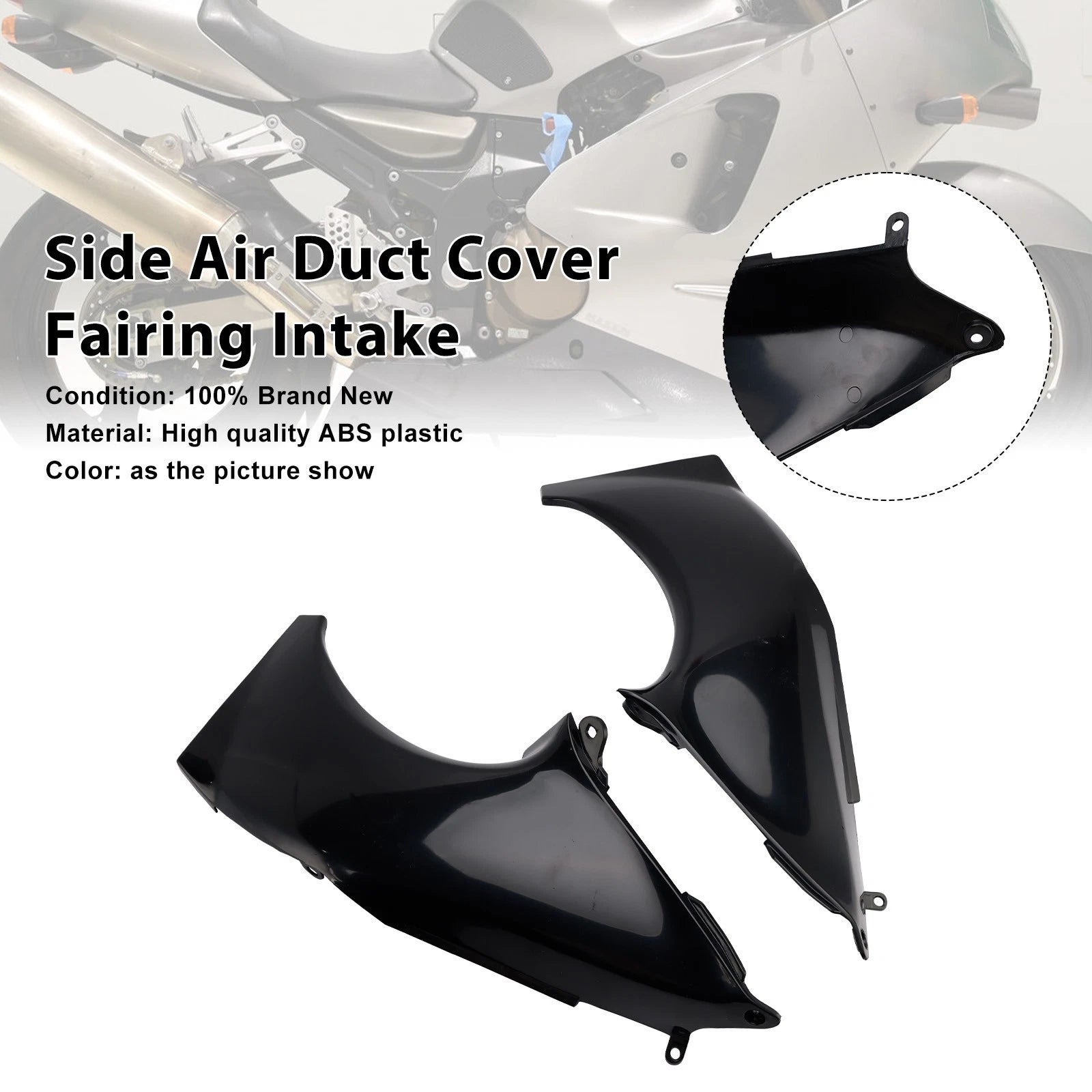 Side Air Duct Cover Fairing Intake for Kawasaki ZX12R (2000–2001)