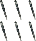 6Pcs Rail Injector 095000-6490 for John Deere HPCR 4045T 6068T
