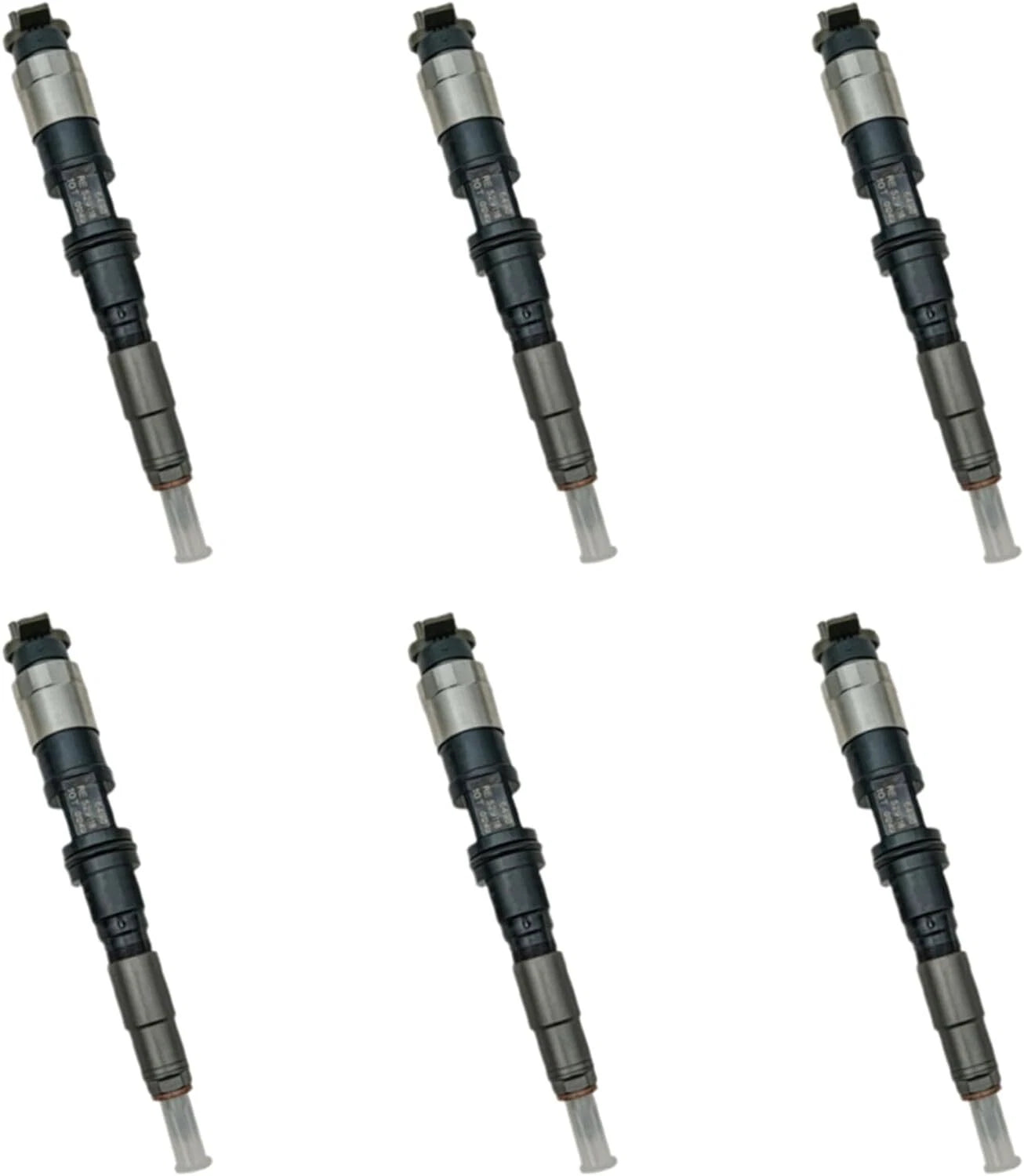 6Pcs Rail Injector 095000-6490 for John Deere HPCR 4045T 6068T