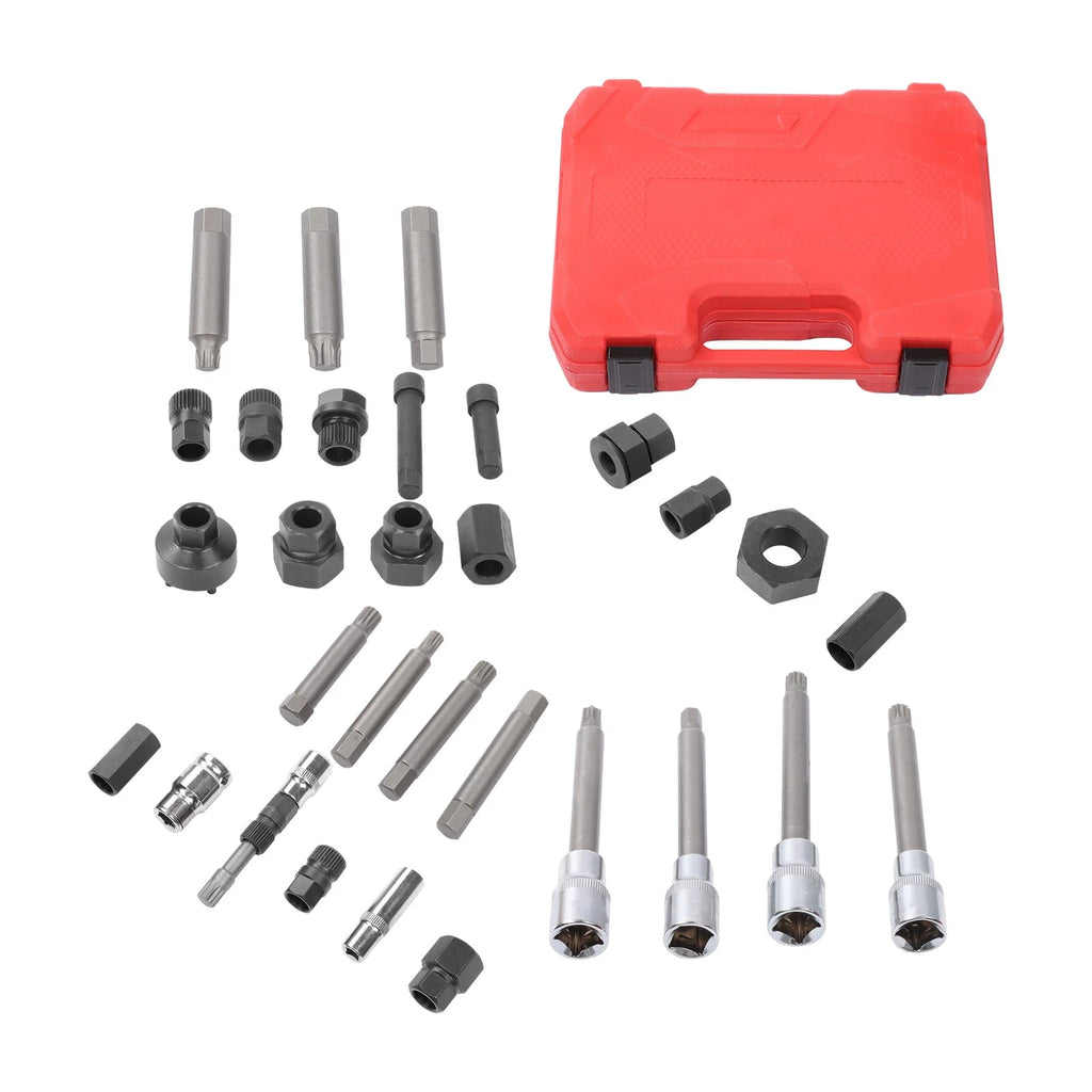 30-Piece Alternator Pulley Removal & Install Tool Kit for Auto Master
