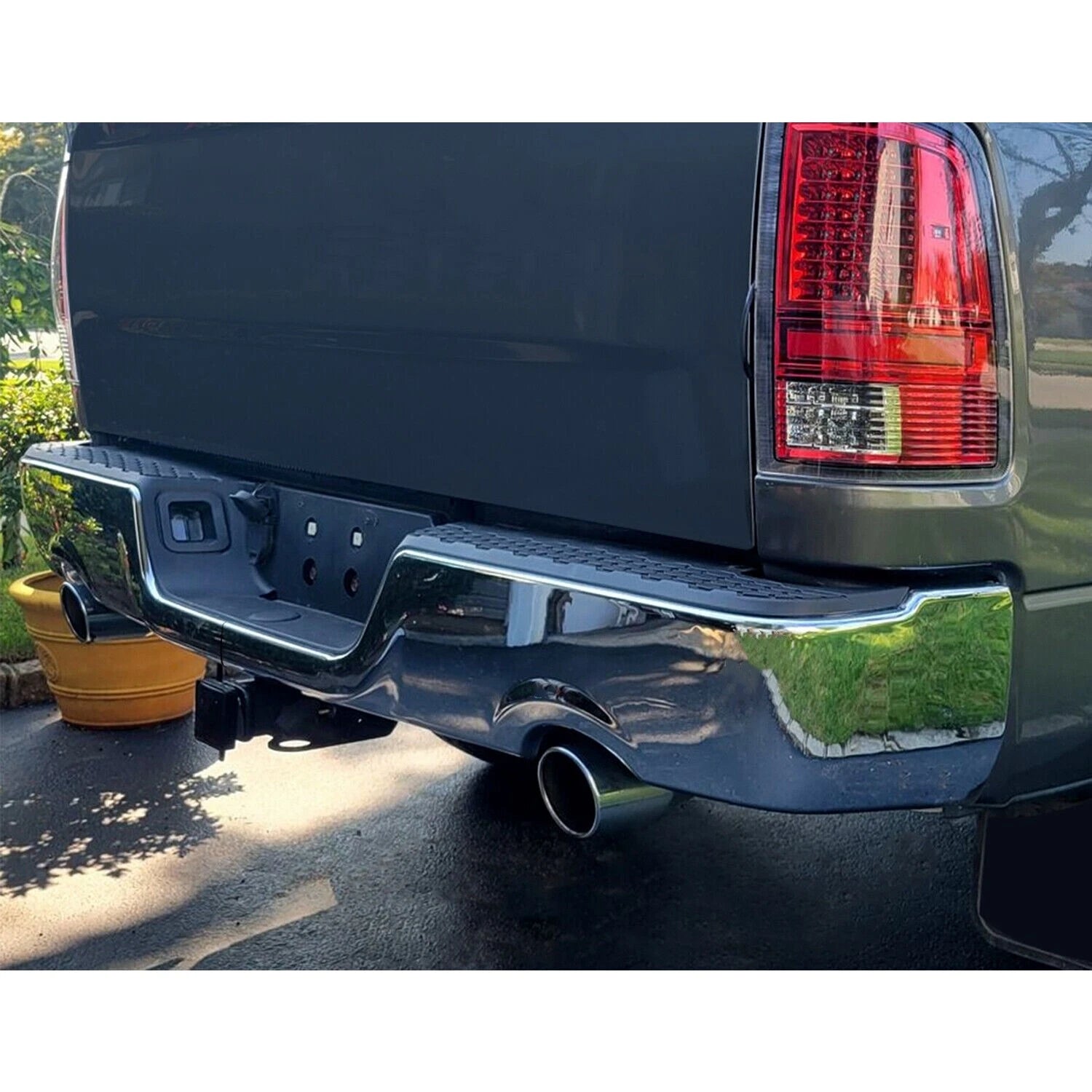Chrome Rear Step Bumper for Dodge Ram 1500 (2009-2018)