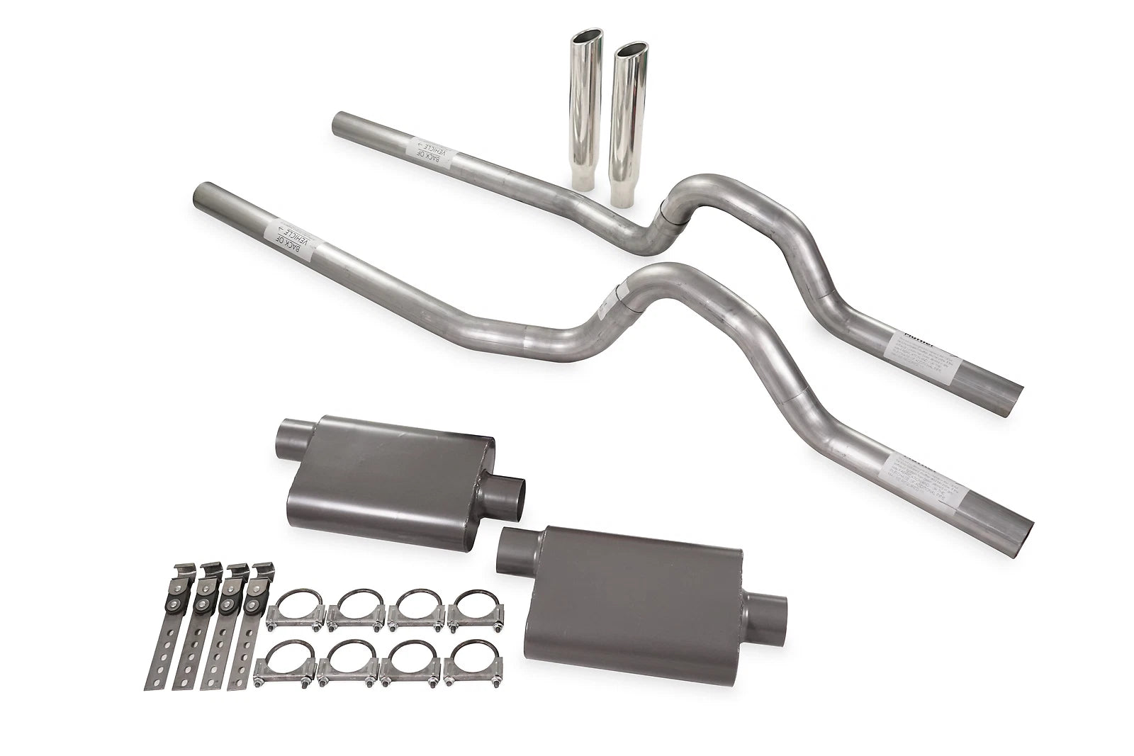 Dual Exhaust Kit 2.5" 2 Chamber Rear Exit for GM C/K 20 3/4 Ton (1973–1980)