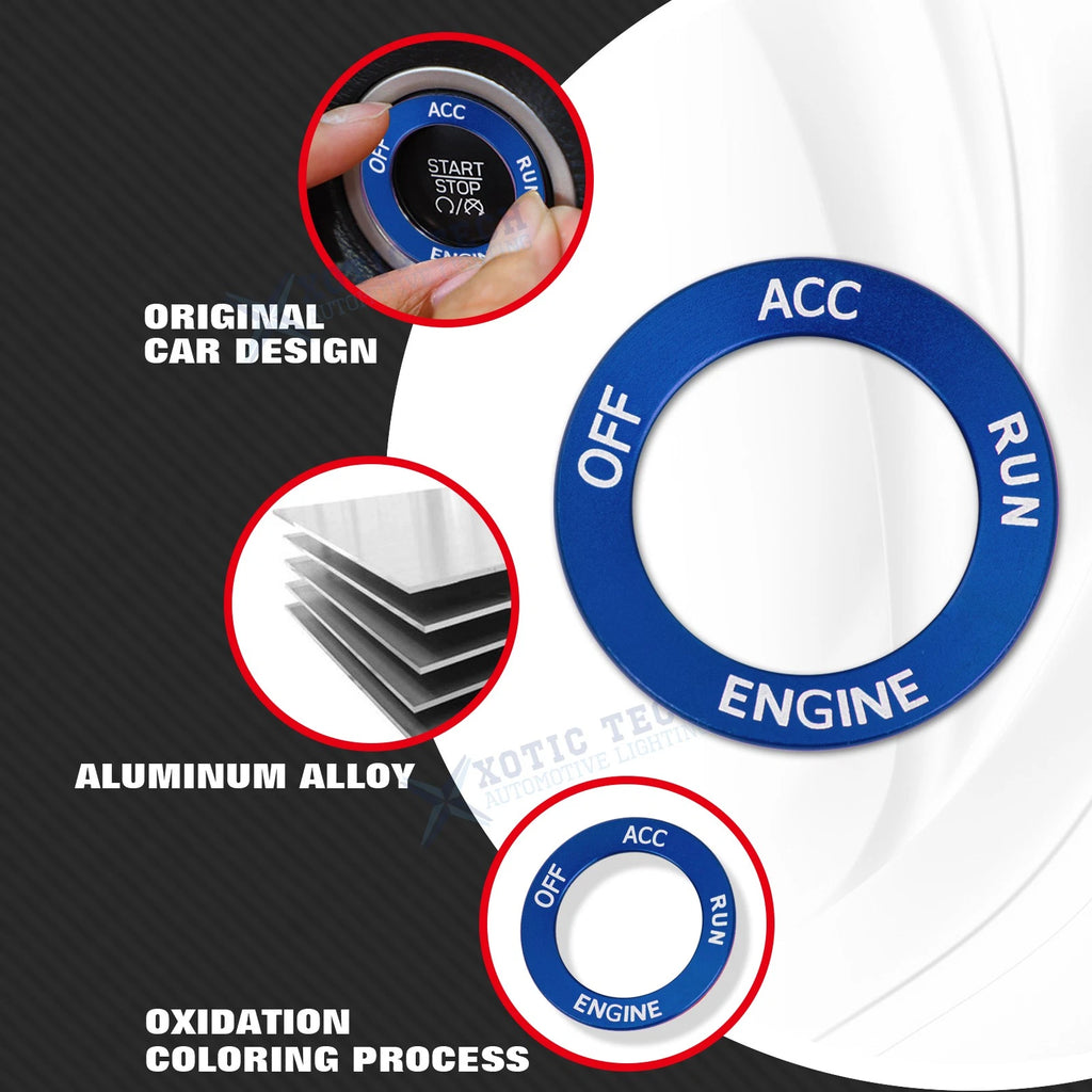 Engine Start Stop Button Cover Ring for 2015-2023 Dodge Charger RAM