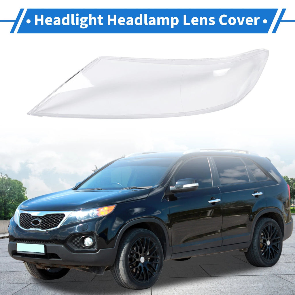 1 Pcs Headlight Lens Cover for Kia Sorento (2009–2012) PC Clear