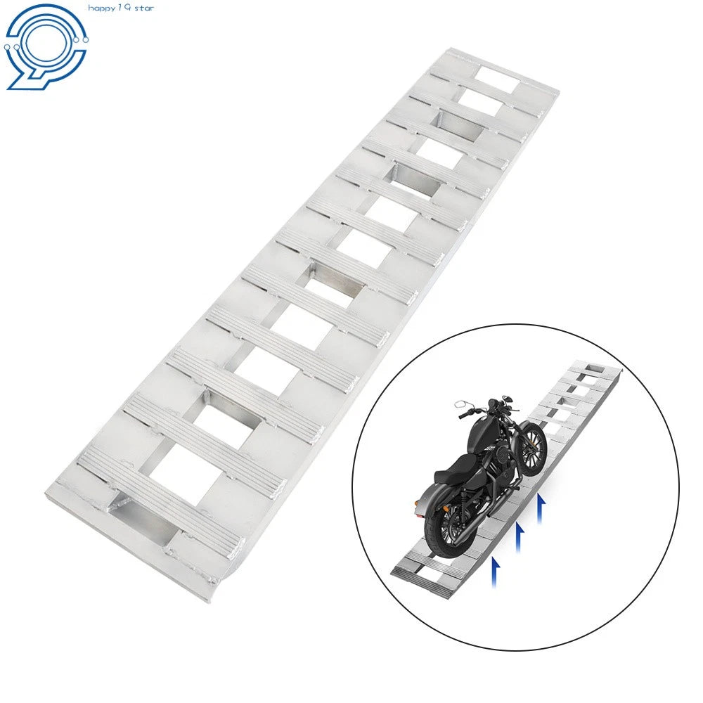 Set of 2 Aluminum Hook Ramps for Car Truck Trailer (6500 lbs Capacity)