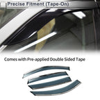 Set of 4 Window Deflectors for BMW X6 (2008–2014) Side Vent Visors Black