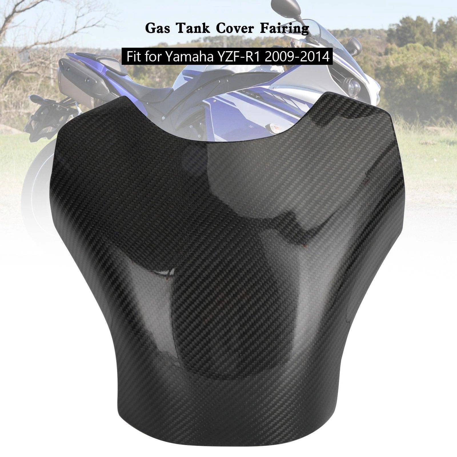 Gas Tank Cover Panel Fairing Protector for Yamaha YZF-R1 (2009–2014) Carbon