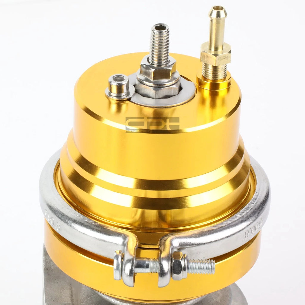 Universal 46mm Turbo 4-Bolt Wastegate Bypass Exhaust + Spring Gold