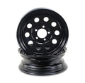 Set of 2 Libra 13 x 4.5 Trailer Wheels 5 Lug 4.5" Bolt Pattern Black Mod