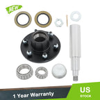Set of 6-Lug Wheel Hub Kit for 5.5" Spindle with Bearings