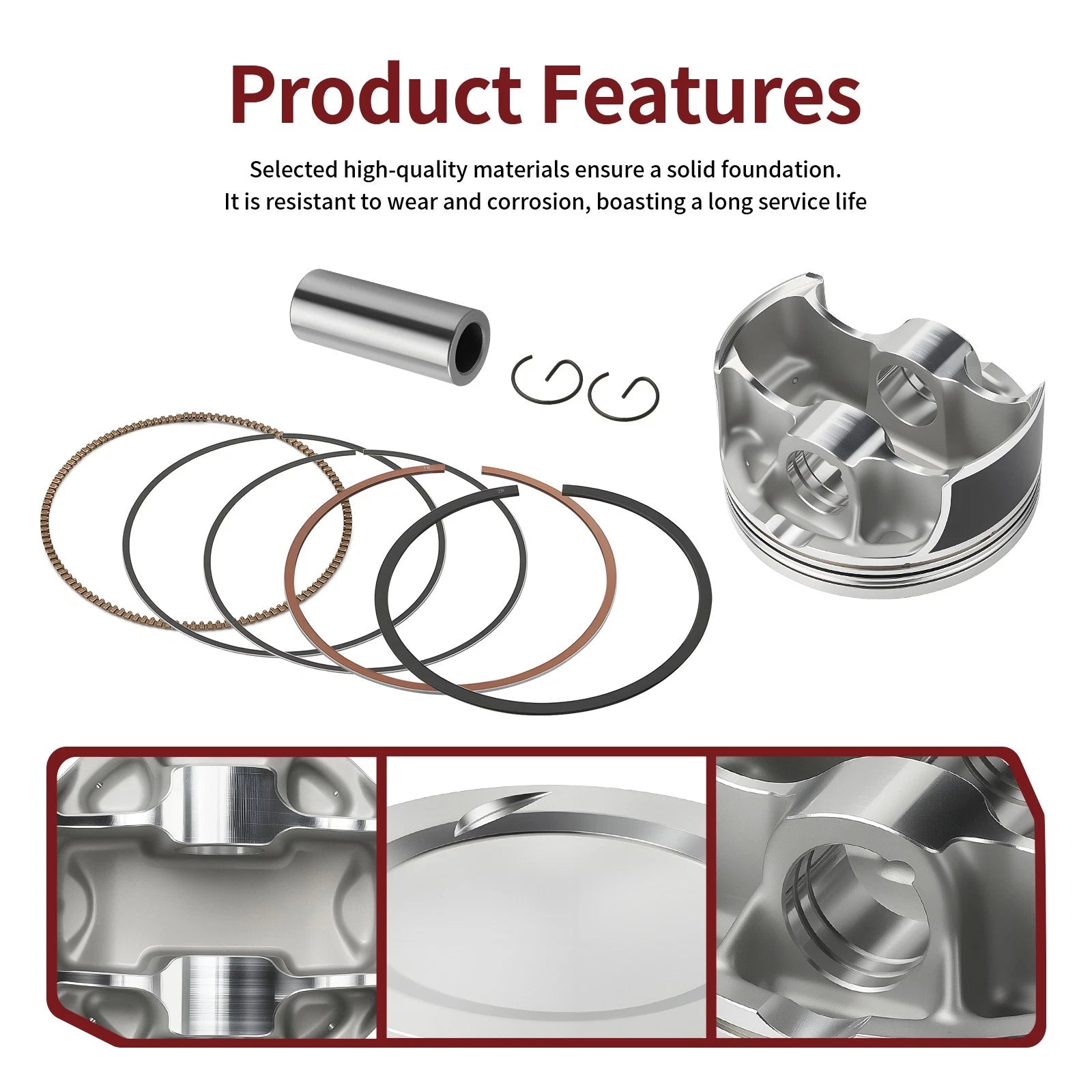 102mm STD Forged Piston & Rings Kit for Yamaha Grizzly Rhino Raptor 700 (2007–2014)