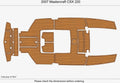 EVA Pad Foam Teak Faux Deck Floor for Mastercraft CSX 220 (2007)