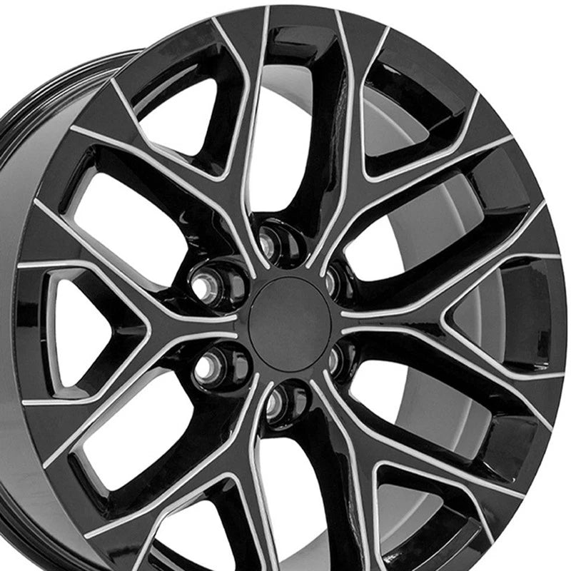 20" Black Wheel w/Milled Edge for 2003-2014 Chevy Express 1500 - RVO2169