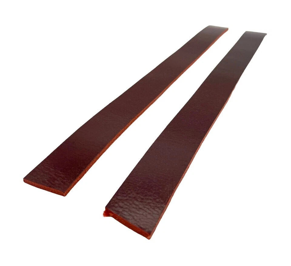 Door Pull Strap Kit Dark Red Leather for Hot Rod Loop (Universal Fit)