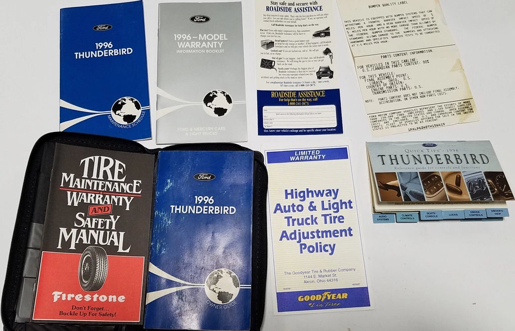 Owners Manual Collection for Ford Thunderbird (1996)