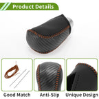 Gear Shift Knob Cover for Toyota Highlander (2008–2013) Black Carbon Fiber