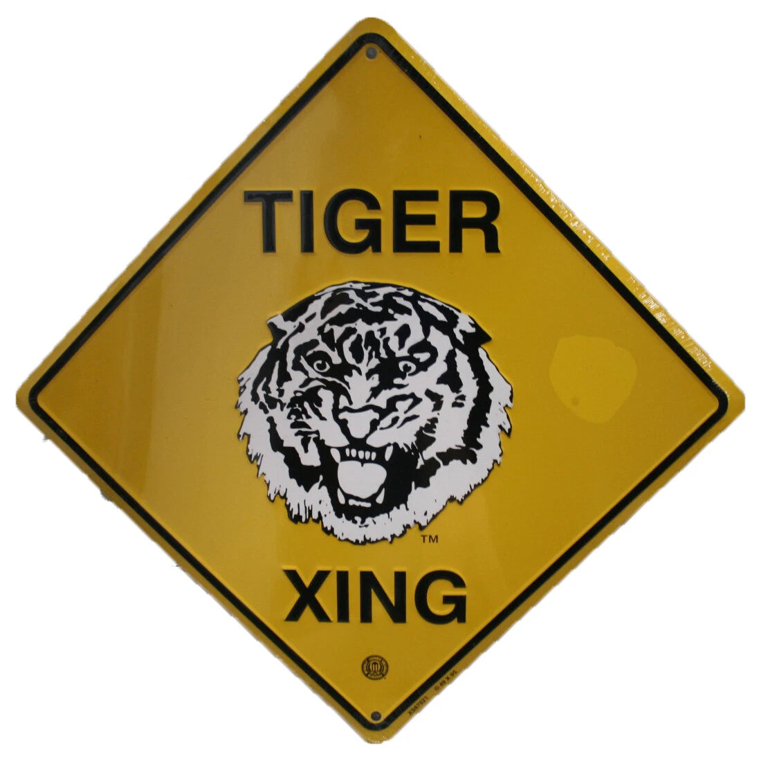Tiger XING Aluminum Crossing Street Sign 12" x 12" (Yellow)