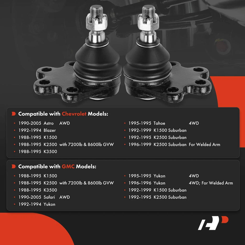 2X Front Lower Ball Joints for Chevy Tahoe GMC Yukon (1992–1996)