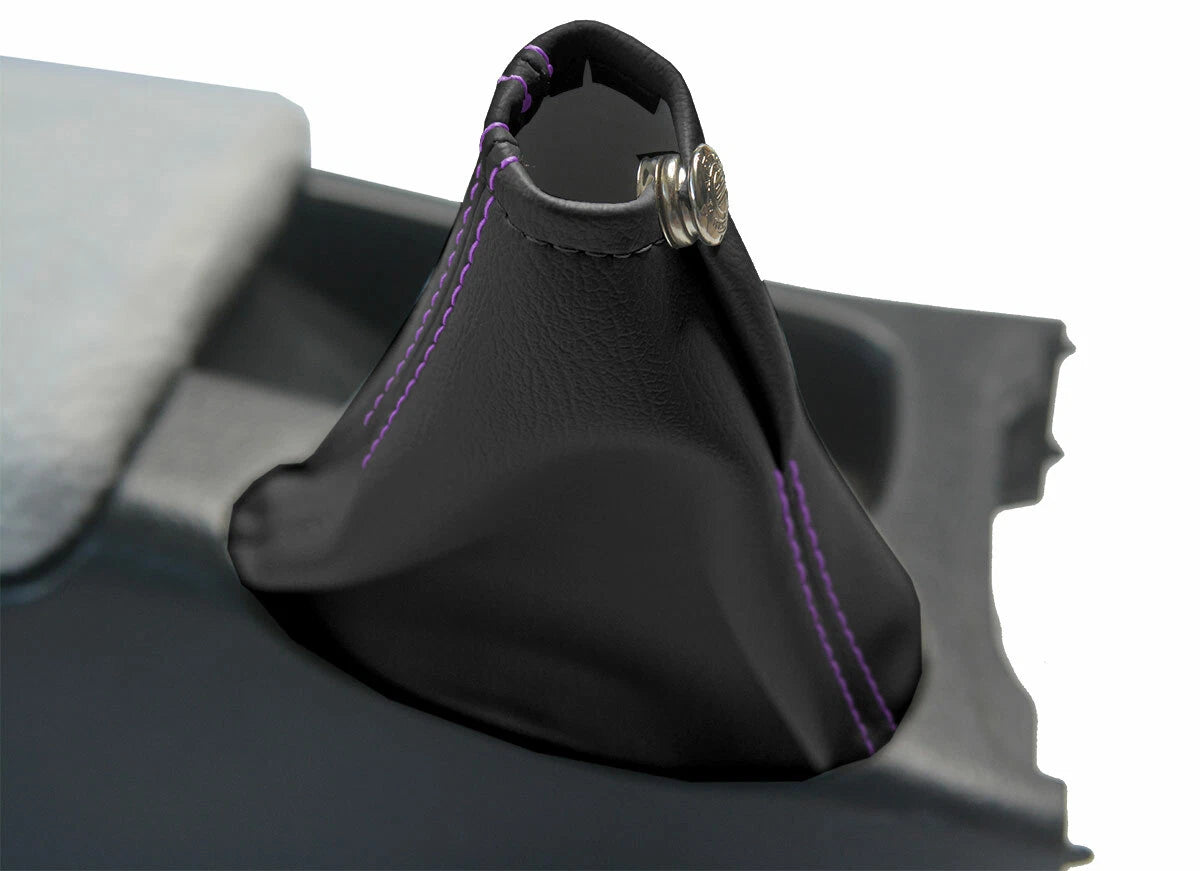 E Brake Boot Cover for Nissan Skyline R32 (1989–1993) Black Purple Stitch