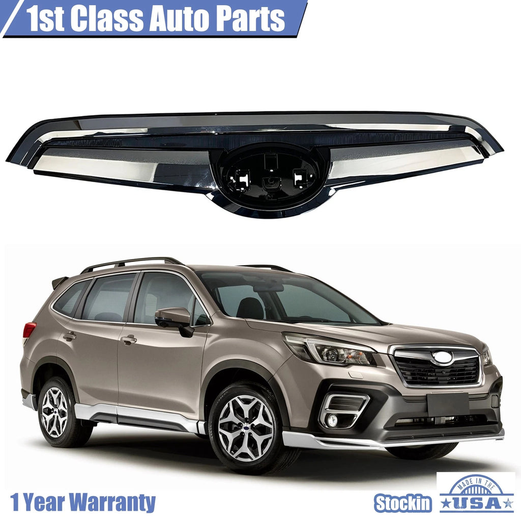 Chrome & Glossy Black Grille for Subaru Forester (2019–2021)