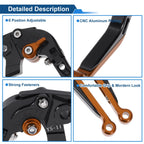 Adjustable Brake Clutch Levers for Honda X11 (1999–2002) Black Orange