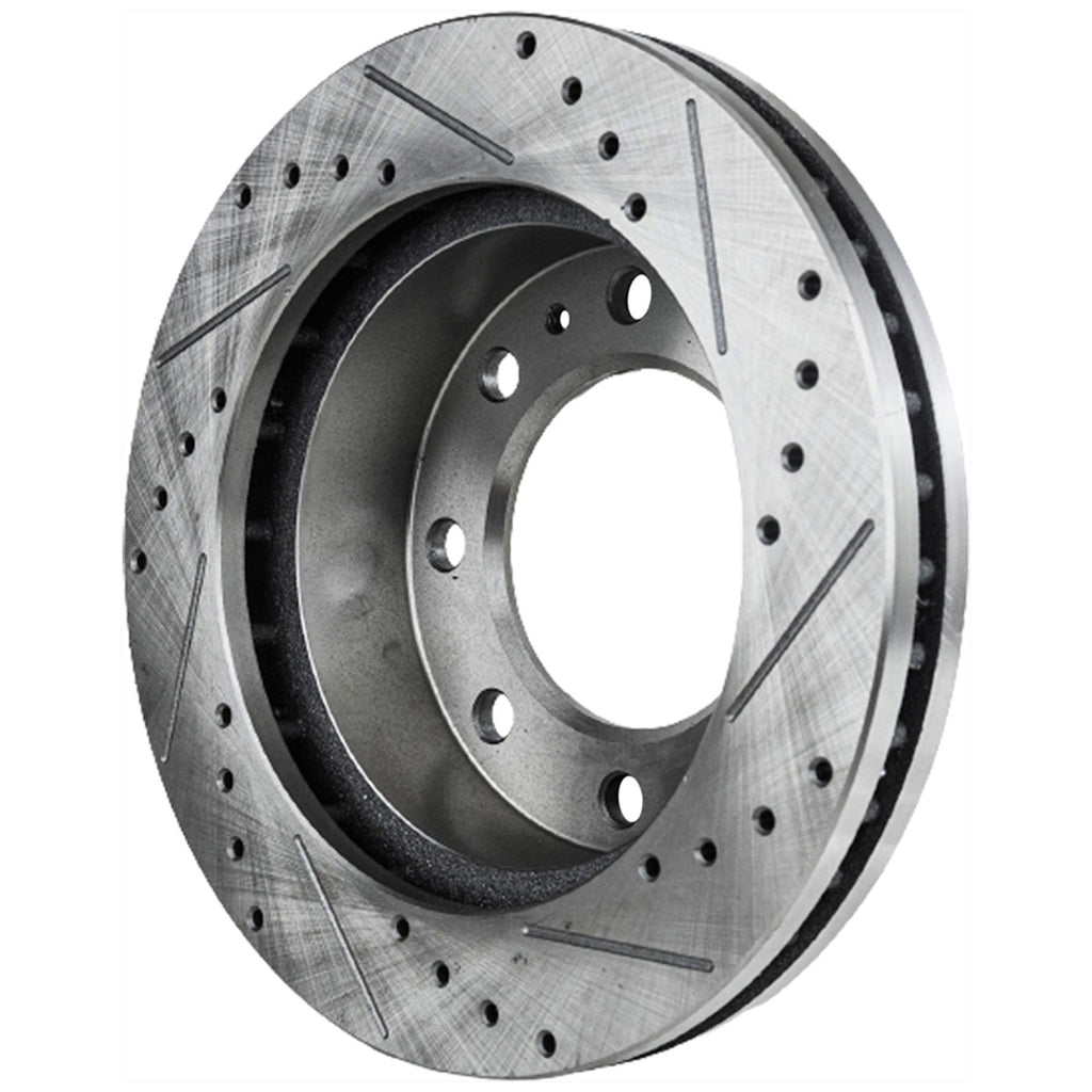 Brake Disc and Pad Kit for Chevrolet Silverado 1500 (2005) Cross-drilled & Slotted