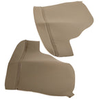 2X Door Armrest Covers for Honda Odyssey (2011-2017) Light Gray Leather