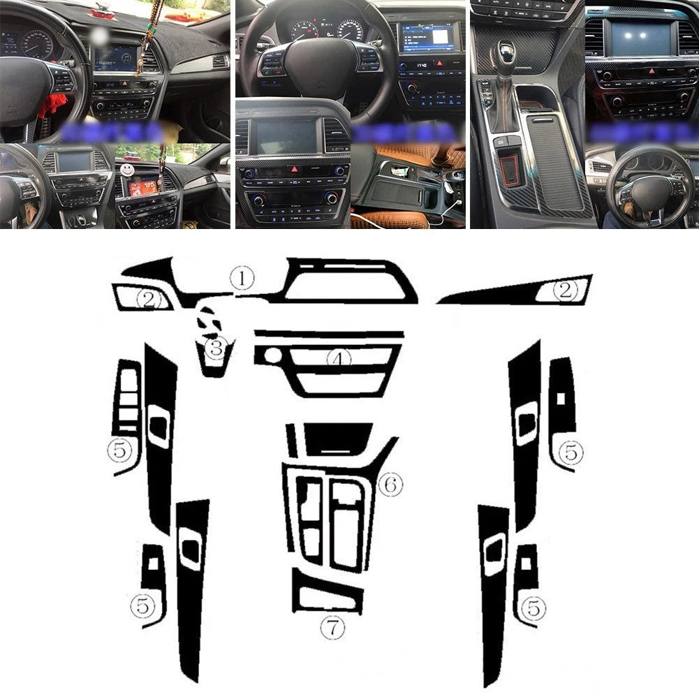 Set of 1 Interior Molding Stickers Decals for Hyundai Sonata 9 (2015–2017)