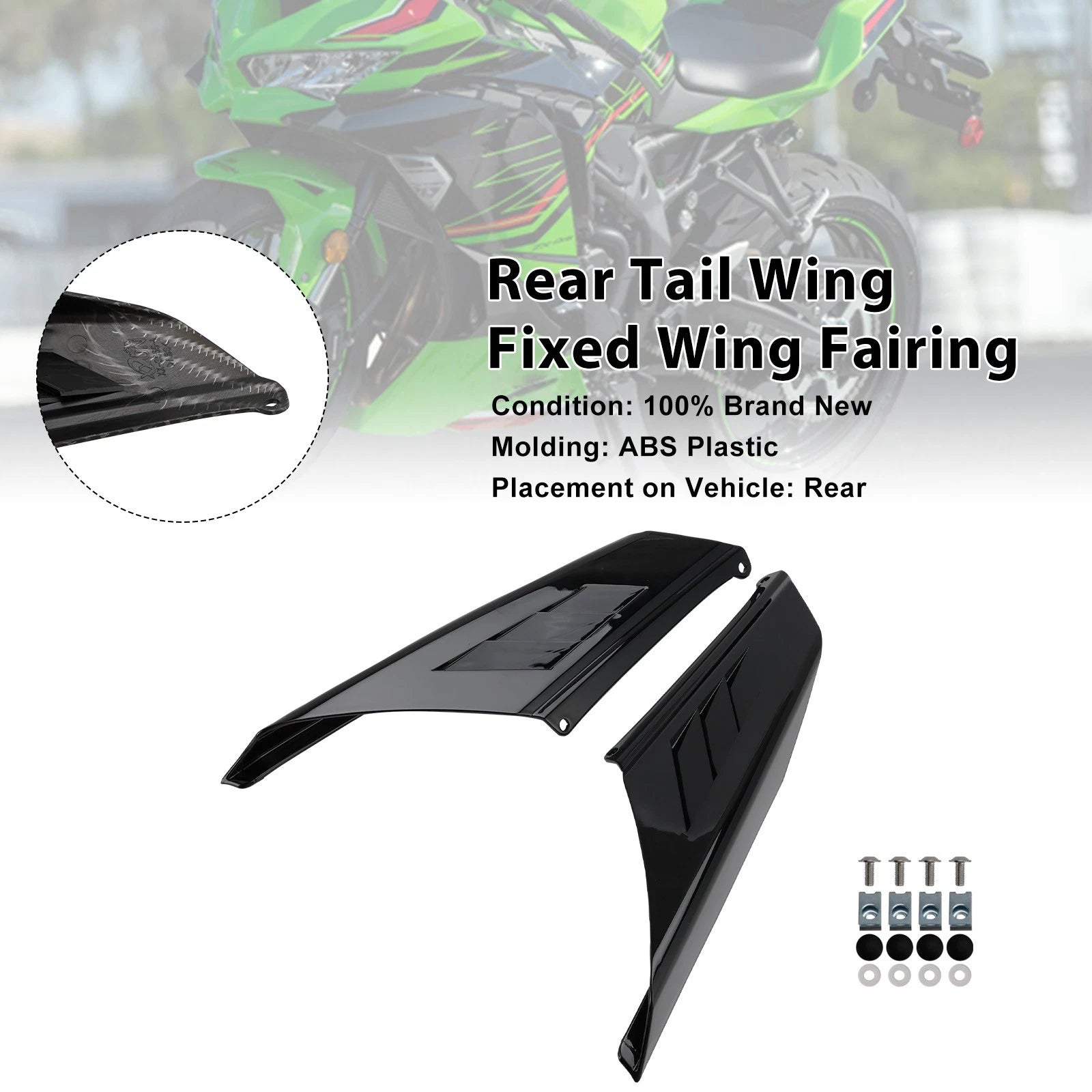 Rear Tail Wing Fairing for Kawasaki Ninja ZX-4R ZX-4RR (2023–2025)