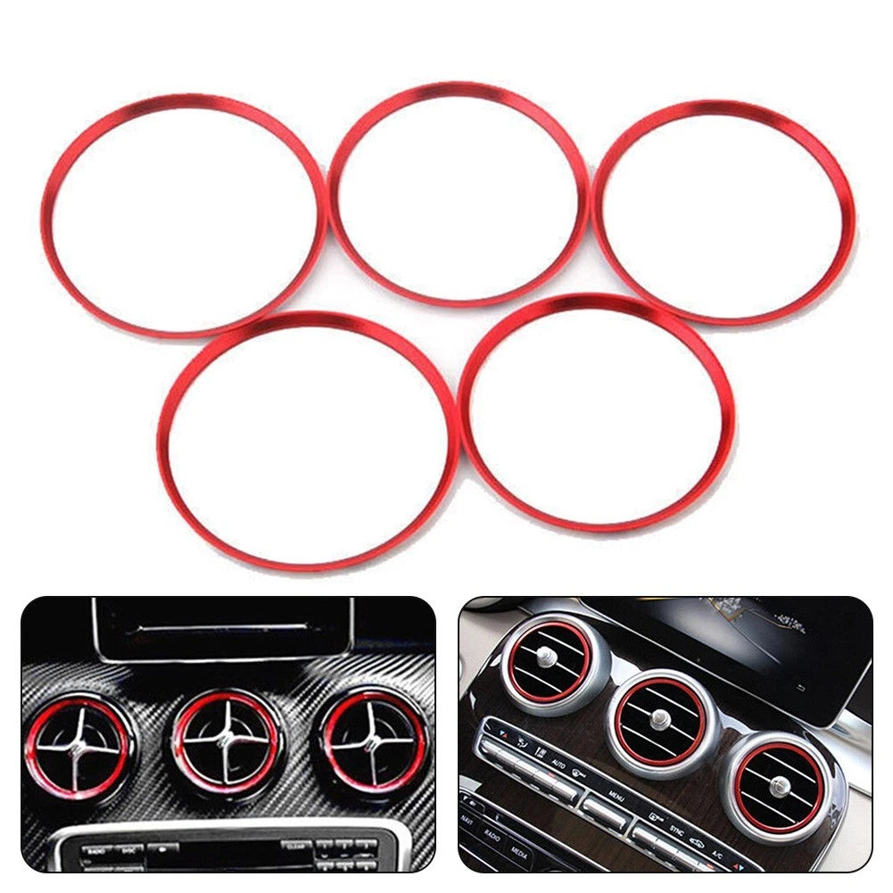 Set of 5 Air Vent Rings Outlet Cover Trim for B Class