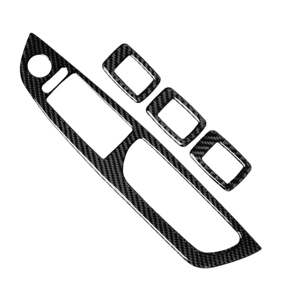 Carbon Fiber Door Window Button Frame Cover Trim for BMW X5 E70 X6 E71 (2008–2013)