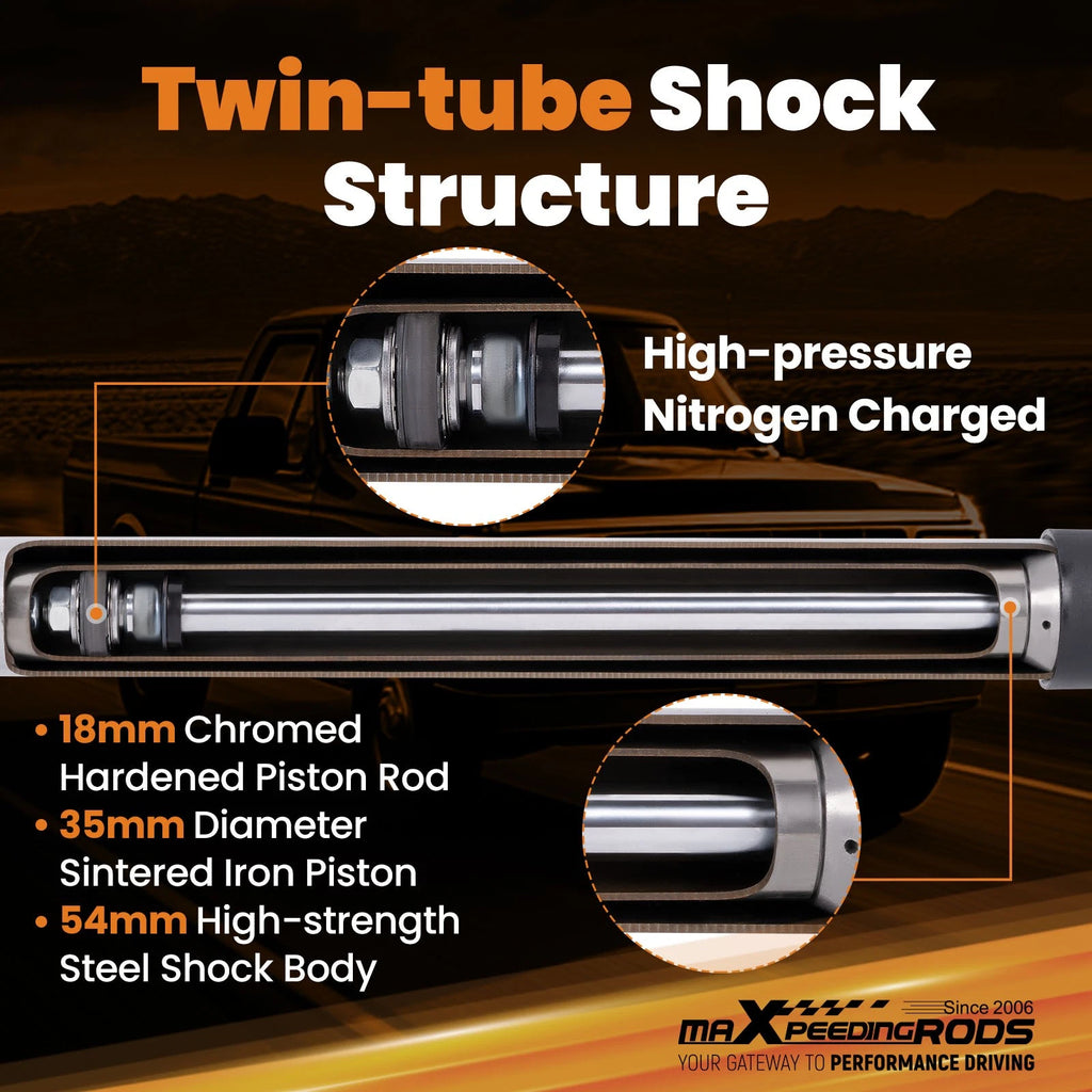 Off-Road Rear Shock Kit for Nissan Frontier (2005–2021) 3.5" Height