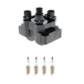 Hitachi Ignition Coil & 4 Bosch Spark Plugs for Mazda 626 (1998–2002)