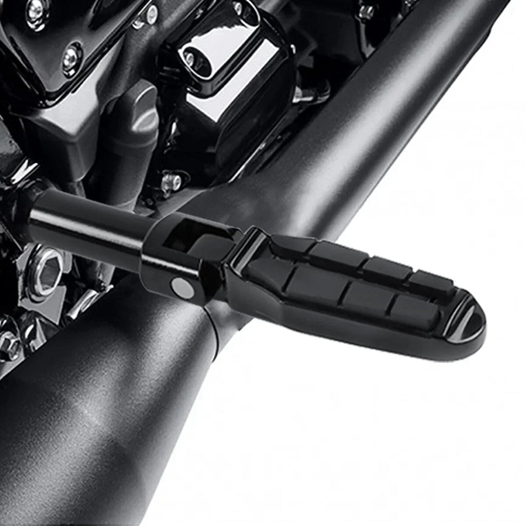 Black Rear Passenger Foot Pegs for Harley Softail Street Bob (2018-2025)