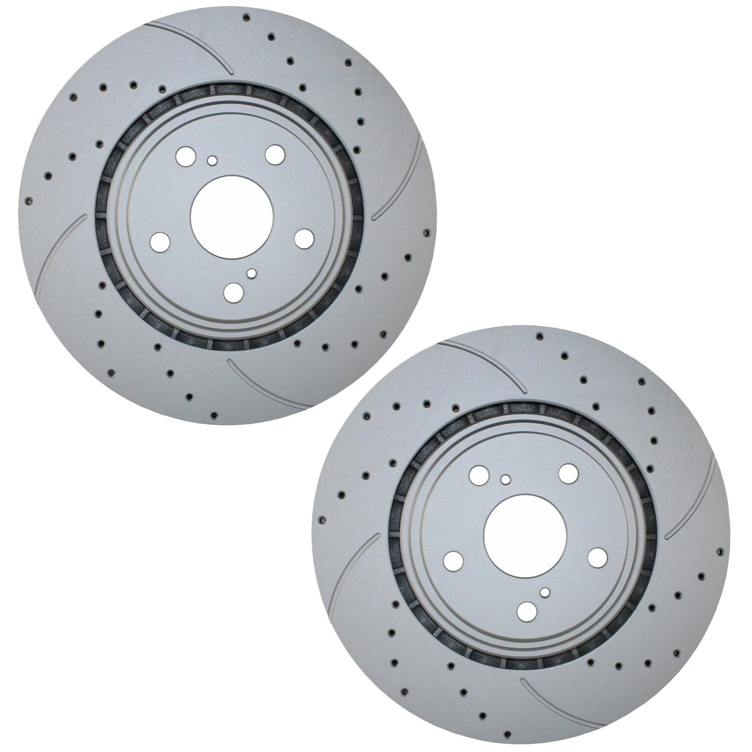 2X Front Drilled Coat 328mm Brake Rotors for Lexus Toyota