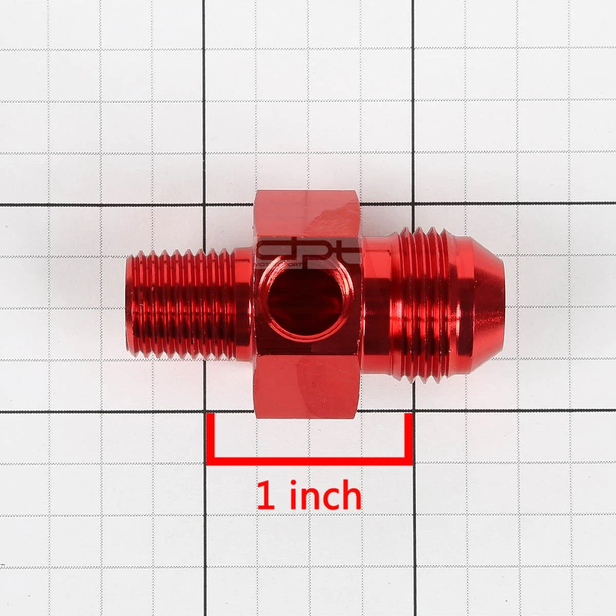 8-AN Flare to 1/4" NPT Fitting Coupler Adapter with 1/8" Port