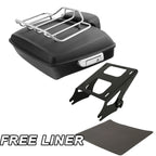 Matt Black Chopped Trunk Pad Mount Rack for Harley Street Road Glide (2014–2026)