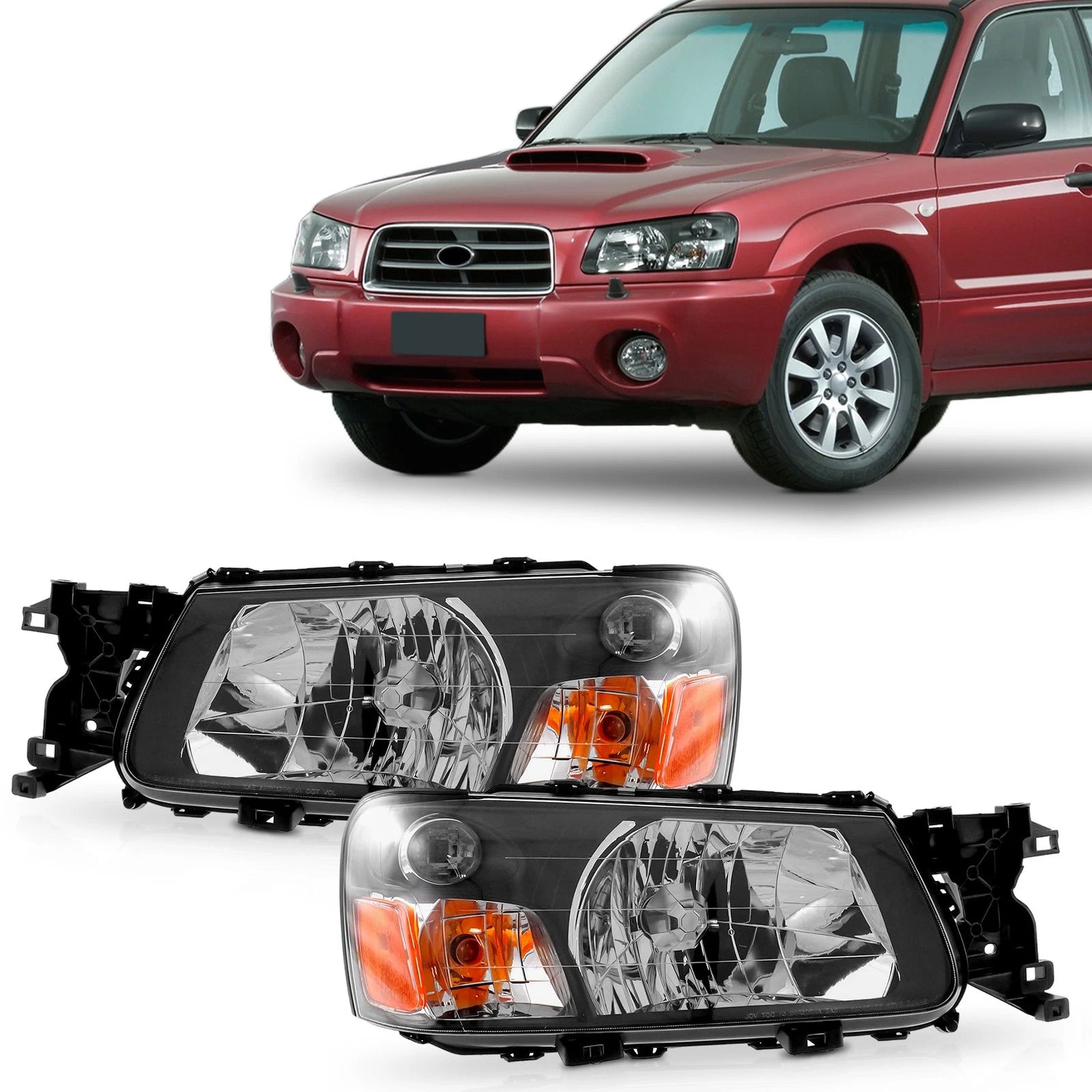 Headlight Set of 2 for Subaru Forester (2003–2004)